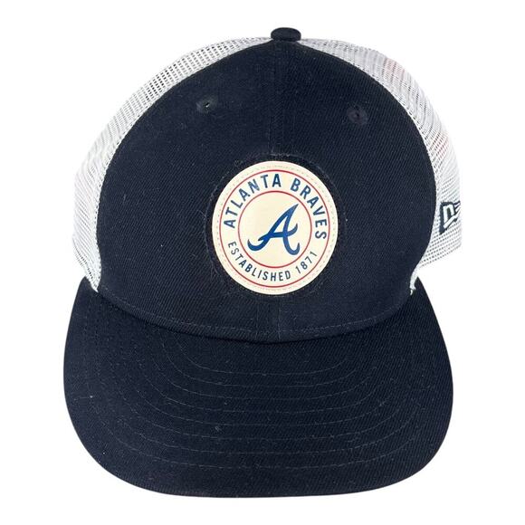 New Era Atlanta Braves Mesh Snapback Baseball Cap Men's One Size - Picture 1 of 7
